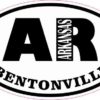 Oval AR Bentonville Arkansas Sticker