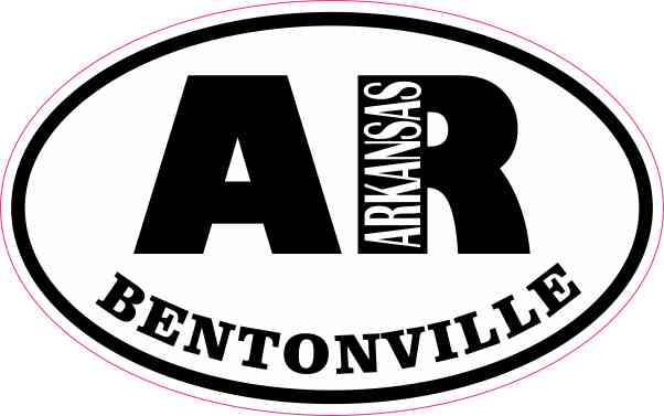 Oval AR Bentonville Arkansas Sticker
