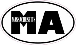 Oval Massachusetts Sticker