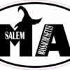 Witch Hat Oval Salem Massachusetts Sticker