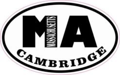 Oval MA Cambridge Massachusetts Sticker