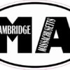 Oval MA Cambridge Massachusetts Sticker