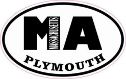 Oval MA Plymouth Massachusetts Sticker