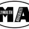 Oval MA Plymouth Massachusetts Sticker