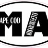Oval MA Cape Cod Massachusetts Sticker