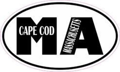Oval MA Cape Cod Massachusetts Sticker