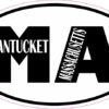 Oval MA Nantucket Massachusetts Sticker