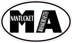Oval MA Nantucket Massachusetts Sticker