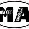 Oval MA Concord Massachusetts Sticker