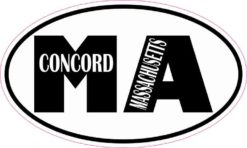 Oval MA Concord Massachusetts Sticker