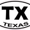 Oval Texas Sticker