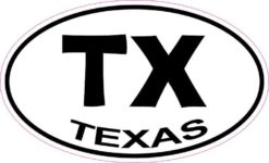 Oval Texas Sticker