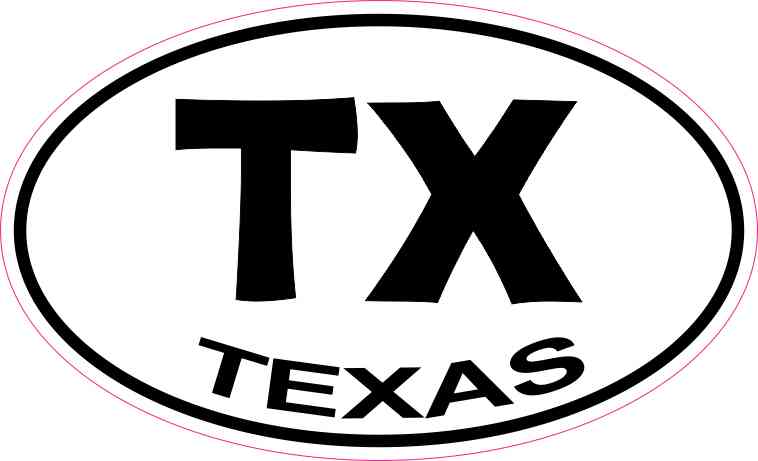 Oval Texas Sticker