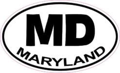 Oval Maryland Sticker