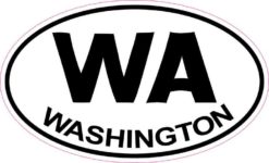 Oval Washington Sticker
