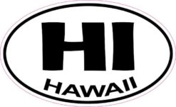 Oval Hawaii Sticker