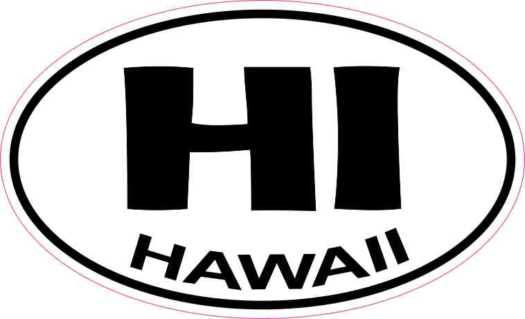 Oval Hawaii Sticker