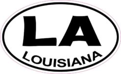 Oval Louisiana Sticker