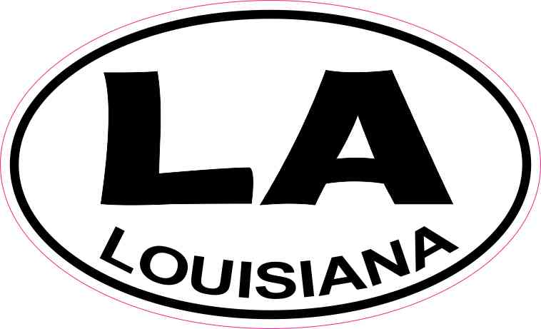 Oval Louisiana Sticker