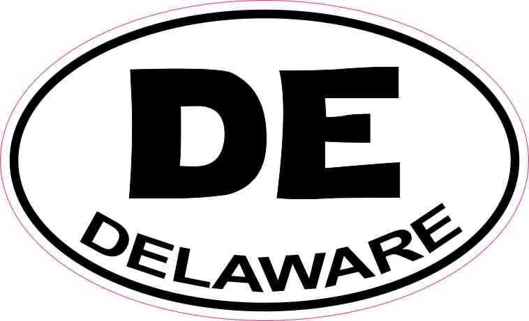 Oval Delaware Sticker