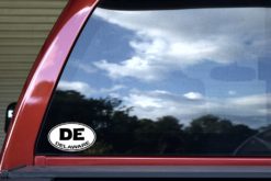 Alternative view of 5in x 3in Oval Delaware Sticker