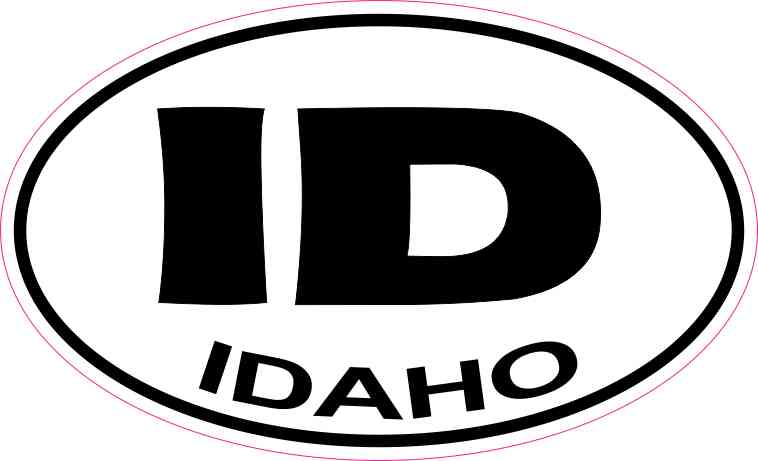 Oval Idaho Sticker