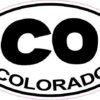 Oval CO Colorado Sticker