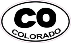 Oval CO Colorado Sticker