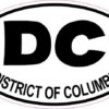 Oval DC District of Columbia Sticker