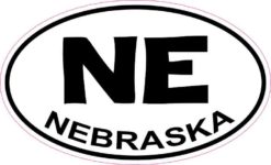 Oval NE Nebraska Sticker