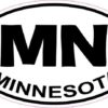 Oval MN Minnesota Sticker