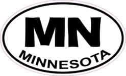Oval MN Minnesota Sticker