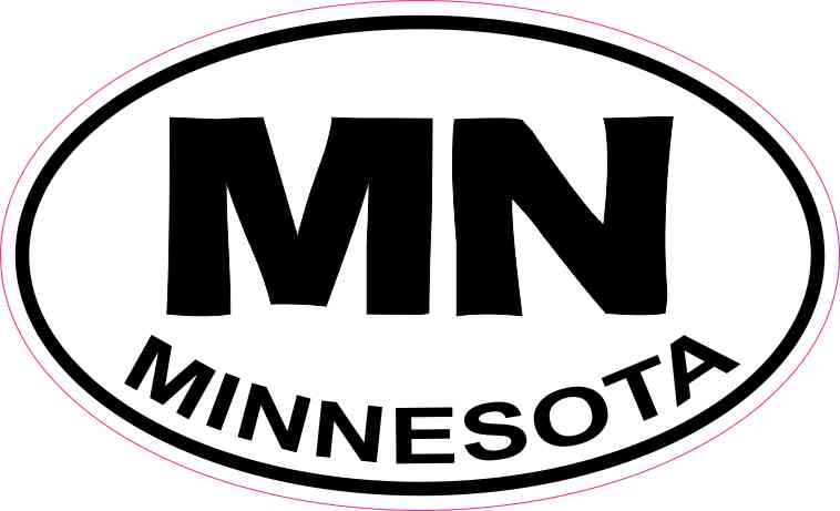 Oval MN Minnesota Sticker