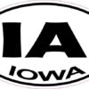 Oval IA Iowa Sticker