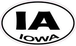 Oval IA Iowa Sticker