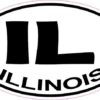 Oval IL Illinois Sticker