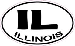 Oval IL Illinois Sticker