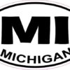 Oval MI Michigan Sticker
