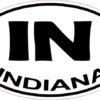 Oval IN Indiana Sticker