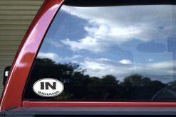 Alternative view of 5in x 3in Oval IN Indiana Sticker