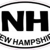 Oval NH New Hampshire Sticker