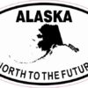 Oval Alaska North to the Future Sticker