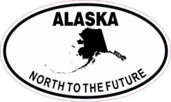 Oval Alaska North to the Future Sticker