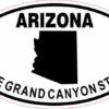 Oval Arizona the Grand Canyon State Sticker