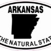 Oval Arkansas the Natural State Sticker