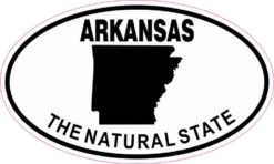Oval Arkansas the Natural State Sticker