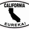 Oval California Eureka! Sticker