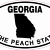 Oval Georgia the Peach State Sticker