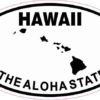 Oval Hawaii the Aloha State Sticker