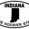 Oval Indiana the Hoosier State Sticker